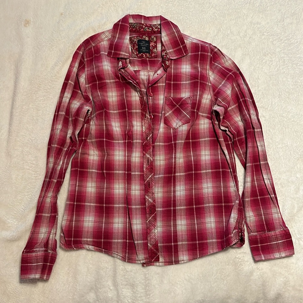 Faded Glory S Plaid button up